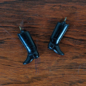 c. 1920s-1930s Compressed Coal Boot Charms