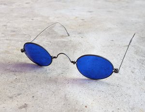 c. 1890s-1900s Cobalt Blue Tinted Glasses