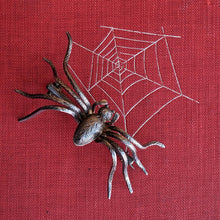 Load image into Gallery viewer, RESERVED | c. Late 19th Century Silver Spider Brooch