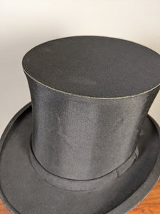c. 1920s Silk Faille Collapsible Top Hat