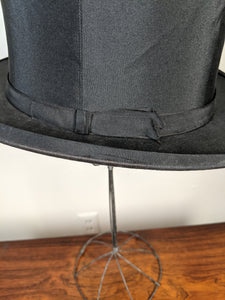 c. 1920s Silk Faille Collapsible Top Hat