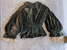 Load image into Gallery viewer, c. 1900s Green Velvet Bodice | Study + Display