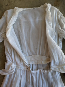 1910s B. Altman Cotton Dress