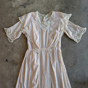 1910s Pink Cotton Silk Blend Dress | Study + Pattern