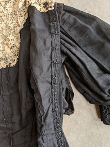 c. 1900s Cotton + Silk Shirtwaist | Study + Pattern / Repair