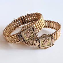 Load image into Gallery viewer, c. 1880s Pair of Gold Filled Stretch Bracelets