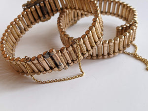 c. 1880s Pair of Gold Filled Stretch Bracelets