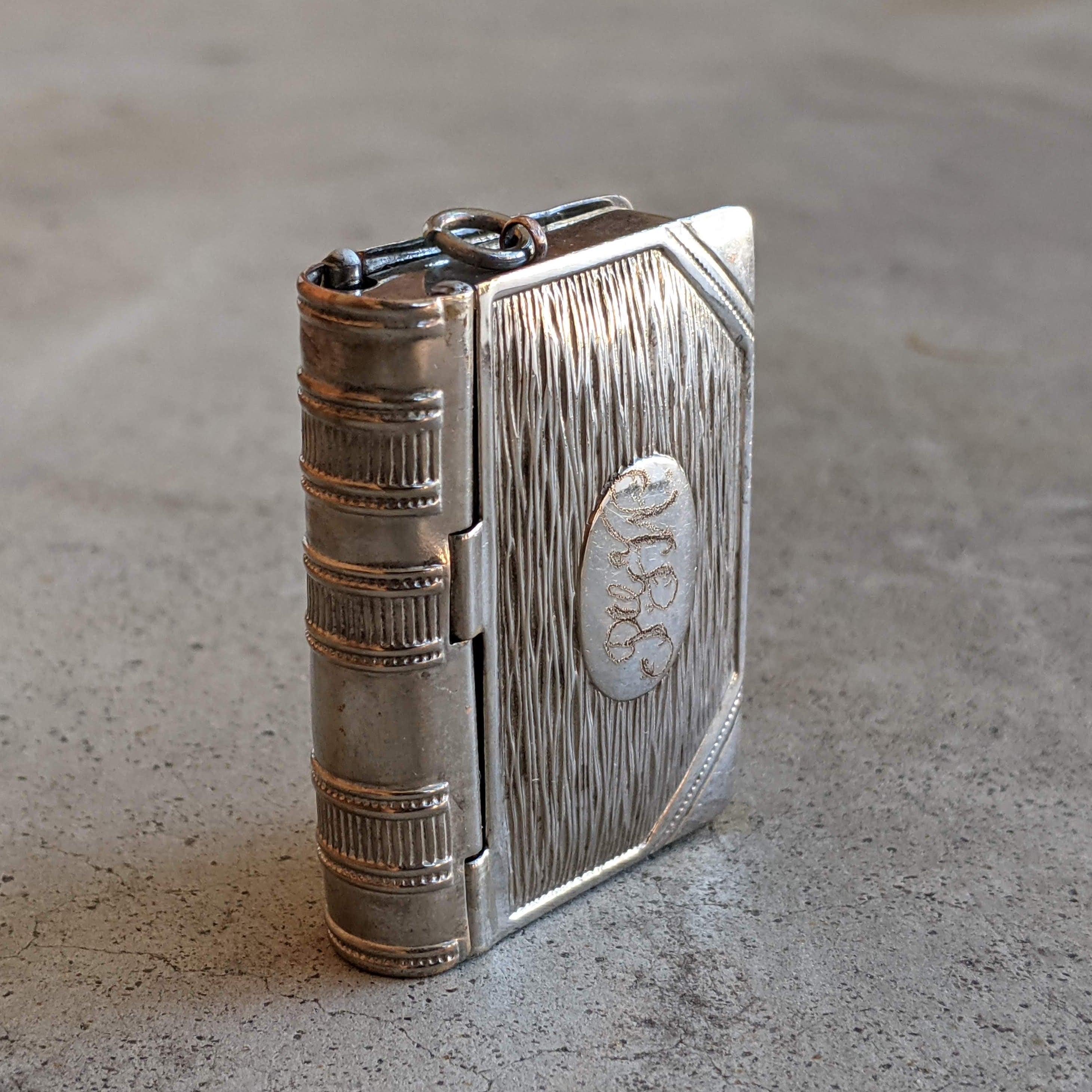 【ひろ】GLAD HAND & Co. SILVER VESTA CASE Antique Large Silver Vesta Case JR Birmingham 1921 31g DLZX