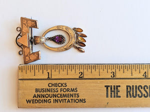19th c. Gold Filled Brooch