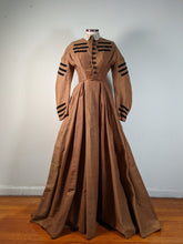 Load image into Gallery viewer, c. 1860s Wool Homespun Dress