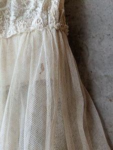 c. 1916 Net Lace + Silk Dress