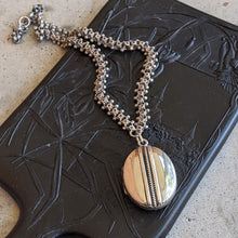 Load image into Gallery viewer, Solid Silver Victorian Book Chain Necklace + Locket