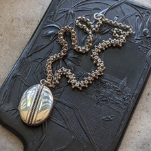 Load image into Gallery viewer, Solid Silver Victorian Book Chain Necklace + Locket