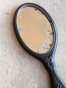 19th c. "Florence" Shellac Hand Mirror | As Is
