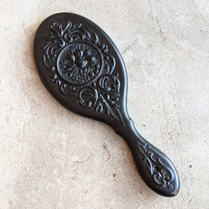 19th c. "Florence" Shellac Hand Mirror | As Is