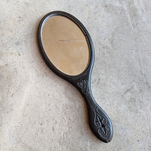 Load image into Gallery viewer, 19th c. &quot;Florence&quot; Shellac Hand Mirror | As Is Cracked Glass
