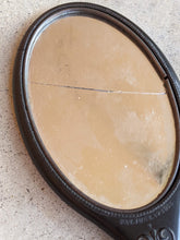 Load image into Gallery viewer, 19th c. &quot;Florence&quot; Shellac Hand Mirror | As Is Cracked Glass
