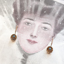 Load image into Gallery viewer, c. 1890s 9k Gold Forget Me Not Earrings