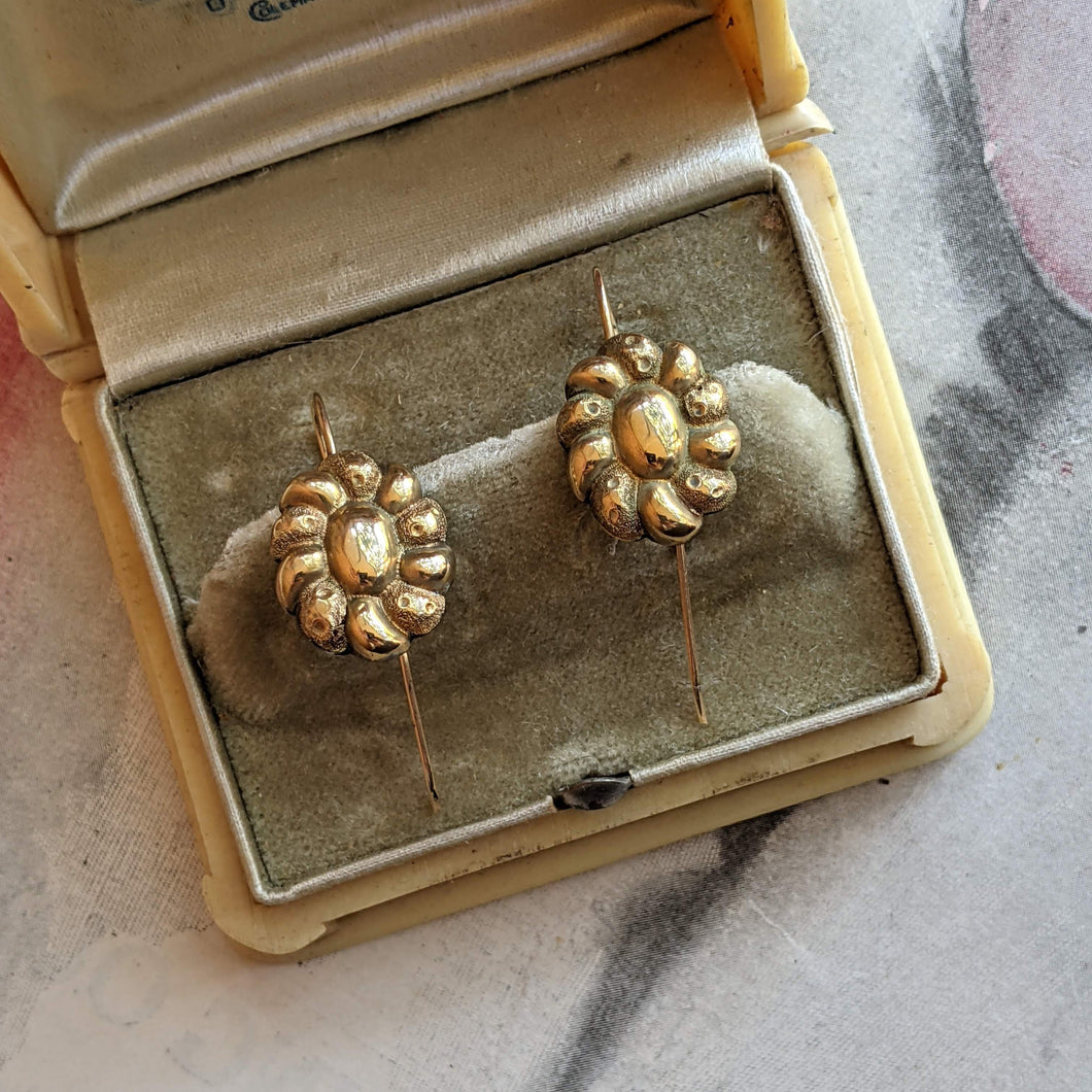 19th c. 10k Gold Earrings