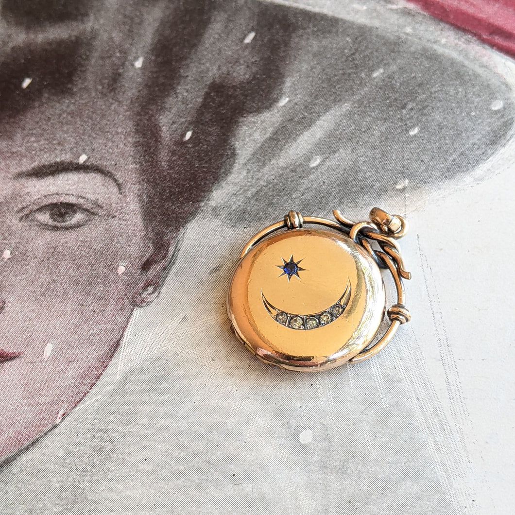 c. 1900s-1910s 14k Gold Over Silver Locket