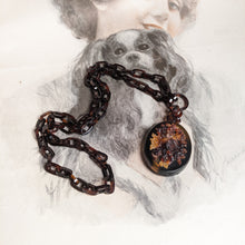 Load image into Gallery viewer, 19th c. Tortoise Shell Locket + Chain