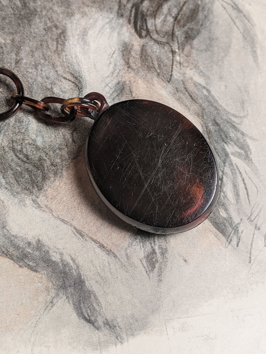 19th c. Tortoise Shell Locket + Chain – Witchy Vintage