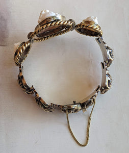 19th c. 14k Gold Cameo Bracelet - The Three Graces