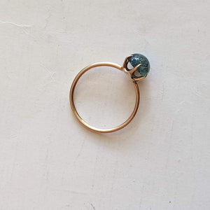 Turn of the century 14k Gold Moss Agate Ring