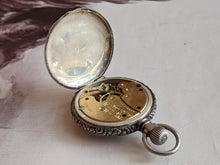 Load image into Gallery viewer, c. 1890s Coin Silver Pocket Watch