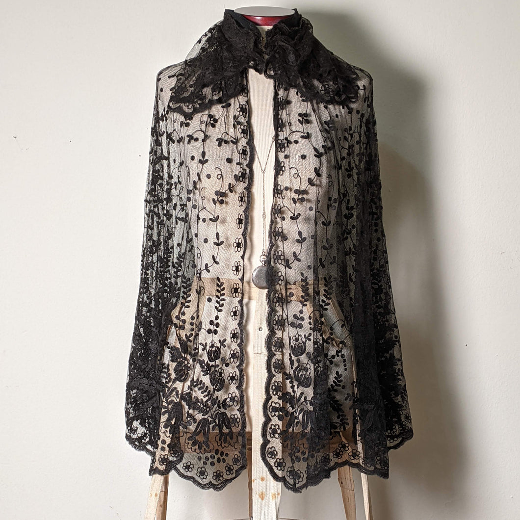RESERVED | Late 19th c. Lace Cape