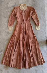 c. 1908-1909 Peach Silk Dress | Study + Display