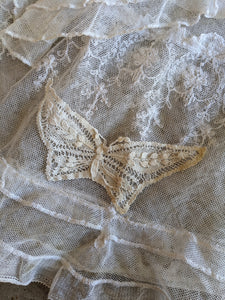 c. 1910s Net Lace Butterfly Dress