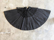 Load image into Gallery viewer, c. 1890s Black Silk Capelet w/ Lace Collar