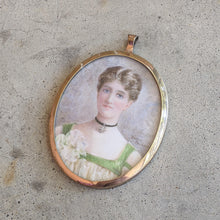 Load image into Gallery viewer, 1930s Hand Painted Miniature Portrait