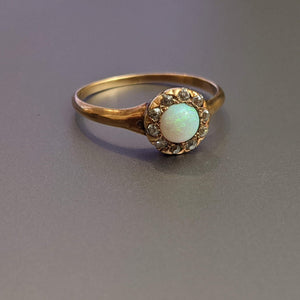 Late 19th-Early 20th c. Opal Diamond Ring