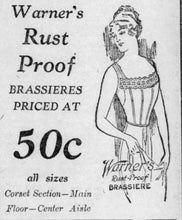 Load image into Gallery viewer, c. 1900s-1910s Cotton Boned Brassiere