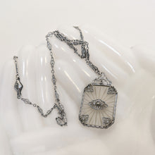 Load image into Gallery viewer, Art Deco Camphor Glass Necklace