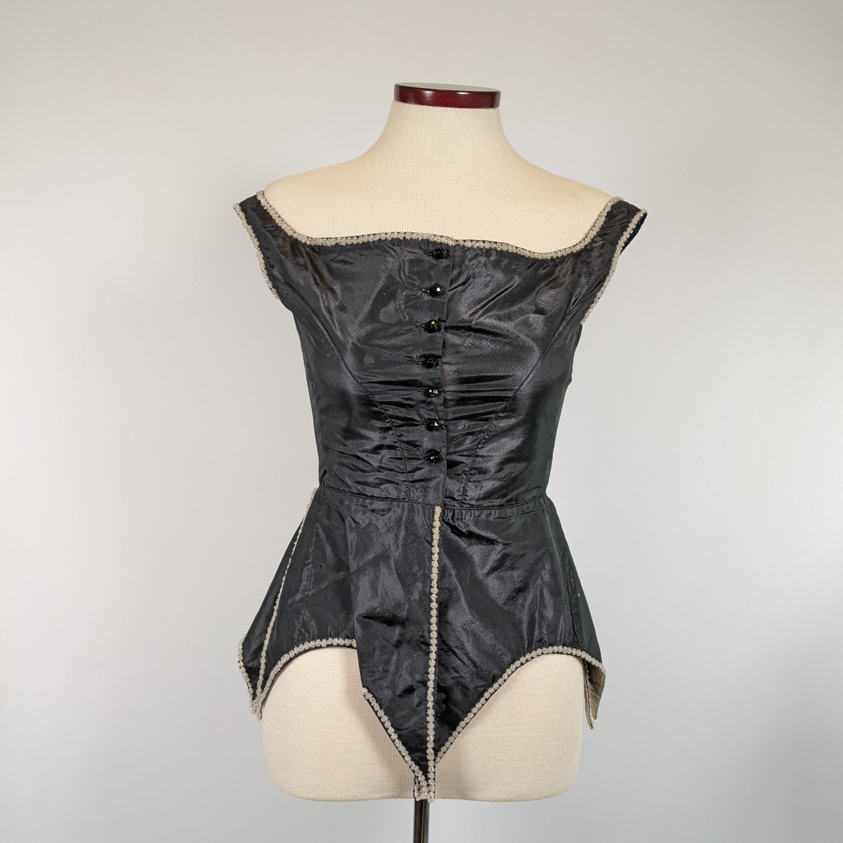 1860s Swiss Waist or Corsage | Button Closures – Witchy Vintage