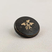 Load image into Gallery viewer, Victorian Pique Mourning Brooch | Grape Motif