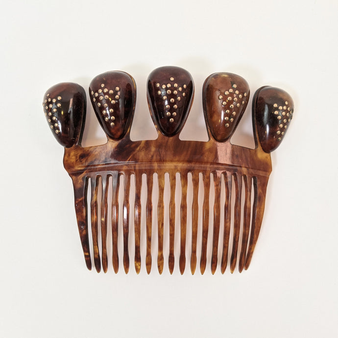 Victorian Faux Tortoise Shell Hair Comb