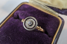Load image into Gallery viewer, Edwardian 18k Gold Diamond Ring with Platinum Top