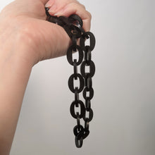 Load image into Gallery viewer, Victorian Jet Chunky Chain Necklace