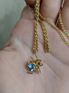 RESERVED - Antique 9k Gold Spider Pendant