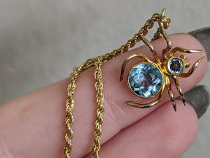 RESERVED - Antique 9k Gold Spider Pendant