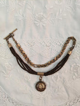 Load image into Gallery viewer, Victorian Hairwork Necklace | Double Sided Photo