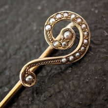 Load image into Gallery viewer, Art Nouveau 10k Gold Question Mark Pin
