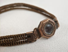 Load image into Gallery viewer, Victorian Hairwork Bracelet | Engraved &quot;Dennis&quot;