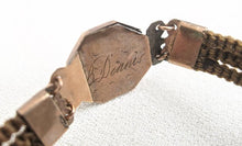 Load image into Gallery viewer, Victorian Hairwork Bracelet | Engraved &quot;Dennis&quot;