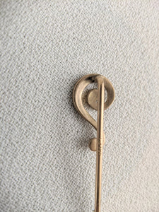 Art Nouveau 10k Gold Question Mark Pin