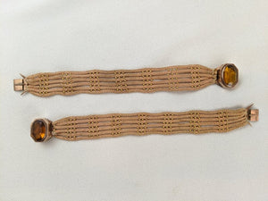 Late Georgian/Early Victorian Pair of Gold Bracelets